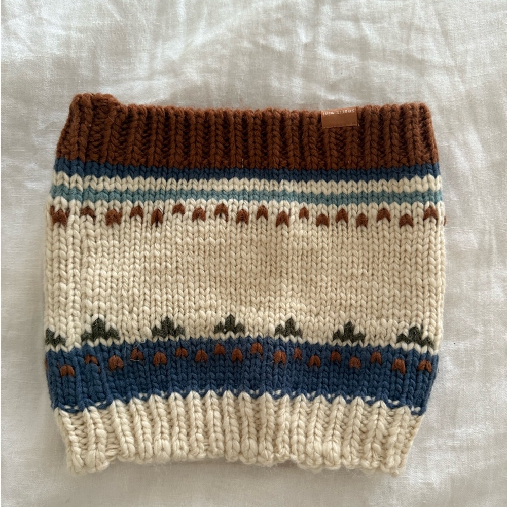 Souris Mini Cozy Knit Patterned Neck Warmer